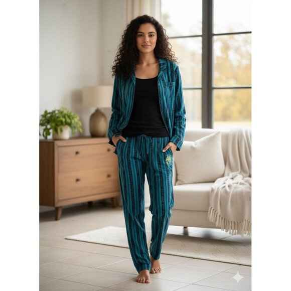 Disney Haunted Mansion pajama set Rare wallpaper print long pants retired - Picture 11 of 15